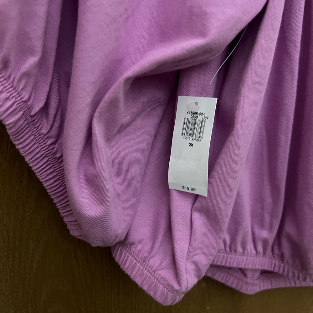 Old Navy 2X Pink Cropped Top Off-Shoulder Blouse - Picture 10 of 13